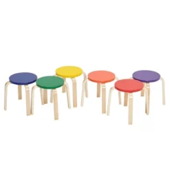 ECR4Kids Bentwood Stacking Stools For Kids, Playroom/Daycare Flexible Seating, 12" Height, 6-Piece -Child Home Decoration Store GUEST d26efc6d bd84 4d55 9880 bfe5c21f9679
