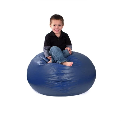Medium Vinyl Bean Bag Chair Blue - Gold Medal 3 Medium Vinyl Bean Bag Chair Blue - Gold Medal