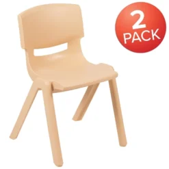 Emma And Oliver 2 Pack Plastic Stack School Chair With 13.25"H Seat, K-2 School Chair -Child Home Decoration Store GUEST d5fbe023 b9d9 4b6e a83e 8ac3913d875a