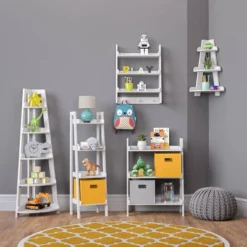 Kids' Corner Ladder Wall Shelf White - RiverRidge Home 13 Kids' Corner Ladder Wall Shelf White - RiverRidge Home -Child Home Decoration Store GUEST d795a61f a23e 402c bbf5 22117f82edd7