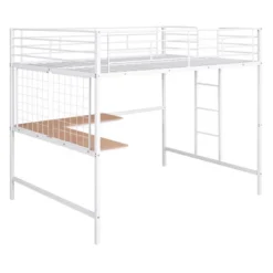 Full Size Metal Loft Bed With Desk And Grid - ModernLuxe 13 Full Size Metal Loft Bed With Desk And Grid - ModernLuxe -Child Home Decoration Store GUEST dae25fb0 8c03 4677 92aa 690fb79be131