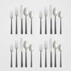20pc Hubbardston Flatware Set Black - Threshold™ -Child Home Decoration Store GUEST dc38d691 3449 481a bf3c c841a47ed14b