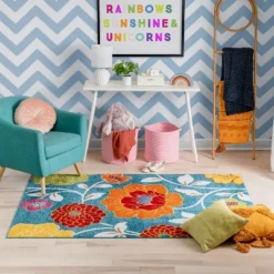 Well Woven Modern Daisy Flowers Blue Kids Room Floral Area Rug 14 Well Woven Modern Daisy Flowers Blue Kids Room Floral Area Rug -Child Home Decoration Store GUEST dce2faf7 b642 43d9 92e2 b200de6feb3e