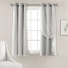 Star Sheer Insulated Grommet Blackout Window Curtain Panel Set - Lush Décor