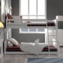 Twin Over Full Capri Wood Bunk Bed White - Hillsdale Furniture -Child Home Decoration Store GUEST e2223bd6 e8e0 4432 82fc 96f3a68e058c