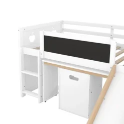 Wood Loft Bed With Slide, Cabinets, Blackboard, Desk And Chair-ModernLuxe 23 Wood Loft Bed With Slide, Cabinets, Blackboard, Desk And Chair-ModernLuxe -Child Home Decoration Store GUEST e372b7a5 f3df 41c3 91d2 63f7d9aeba03
