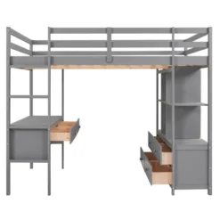 Loft Bed With Built-In Desk, Storage Shelves And Drawers - ModernLuxe -Child Home Decoration Store GUEST e4013bf3 cba0 4eaf 89ef c24e873a6532