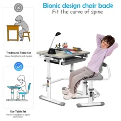 Costway Children Desk Chair Set Adjustable Study Table Drawer -Child Home Decoration Store GUEST e52e9349 6186 4731 8f3e 7e4aa7189a3c