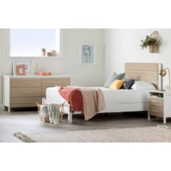 Munich 2 Drawer Nightstand - White/Soft Elm - South Shore -Child Home Decoration Store GUEST e76e5db2 c47b 41cd afa4 4174a929a998