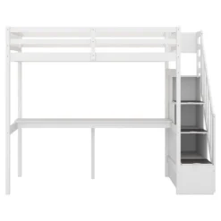 Twin Size Loft Bed With Storage Staircase And Built-in Desk-ModernLuxe -Child Home Decoration Store GUEST ecc3a5b5 4808 4eae 8867 8bd52ed7244f