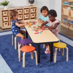 ECR4Kids Bentwood Stacking Stools For Kids, Playroom/Daycare Flexible Seating, 12" Height, 6-Piece -Child Home Decoration Store GUEST ed55598a 975c 48fa b947 b683a67cd6e4