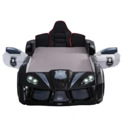 Twin Tarryton Police Cruiser Bed With Led Lights And Sound Black/White - MiBasics -Child Home Decoration Store GUEST eda547ae cfe9 470a a7bb e0b42b23449a