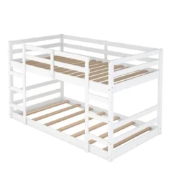 Twin Over Twin Bunk Bed With Ladder-ModernLuxe -Child Home Decoration Store GUEST edbe5f65 d6fb 4632 bd7e 232e3232e60d