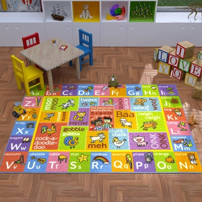 KC CUBS Boy & Girl Kids ABC Alphabet W/ Animals & Sounds Educational Learning & Fun Game Play Nursery Bedroom Classroom Rug Carpet 4 KC CUBS Boy & Girl Kids ABC Alphabet W/ Animals & Sounds Educational Learning & Fun Game Play Nursery Bedroom Classroom Rug Carpet - Image 2