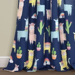 52"x84" Make A Wish Southwest Llama Cactus Window Curtain Panels Set - Lush Décor -Child Home Decoration Store GUEST f29e67f3 a97e 459f 906a 04bb19b32070