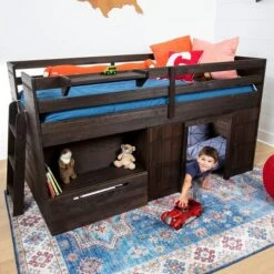 Max & Lily Loft Bed Twin Size Solid Wood Platform Bed Frame For Kids With Storage Drawer -Child Home Decoration Store GUEST f3ca8ec2 2dd0 4ed6 9a86 bf09cb9bbefa
