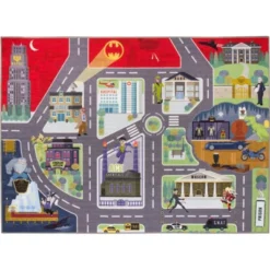 KC CUBS | Batman Gotham City Boy & Girl Kids City Road Car Vehicle Traffic Educational Learning & Game Nursery Classroom Rug Carpet -Child Home Decoration Store GUEST f56675b9 b582 4eb5 8753 bd78254c6980