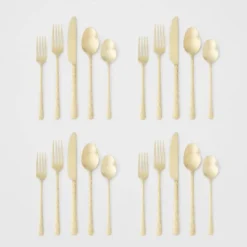 20pc Cherryfield Champagne Flatware Set - Threshold™ -Child Home Decoration Store GUEST f6924981 0d4b 401a 85b9 7da17569d4aa