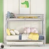 Twin Over Full Steel Bunk Bed With Twin Size Trundle Bed And Two-Side Ladders-ModernLuxe -Child Home Decoration Store GUEST f7cc8000 4170 4fba a7a8 6e388dfb1d0a