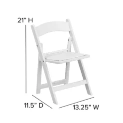 Flash Furniture Kids Folding Chairs With Padded Seats | Set Of 2 White Resin Folding Chair With Vinyl Padded Seat For Kids -Child Home Decoration Store GUEST fce8f1f2 9ea5 4387 9b0d 44f5bcb78cc3