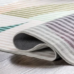 NuLOOM Erikka Abstract Striped Kids Machine Washable Area Rug -Child Home Decoration Store GUEST fd6c6605 e044 447c a2f4 b373dbb8ccb0