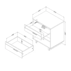 Fynn Nightstand With Cord Catcher - South Shore 19 Fynn Nightstand With Cord Catcher - South Shore -Child Home Decoration Store GUEST ff517ddc e2cc 4549 b356 50673a6df909
